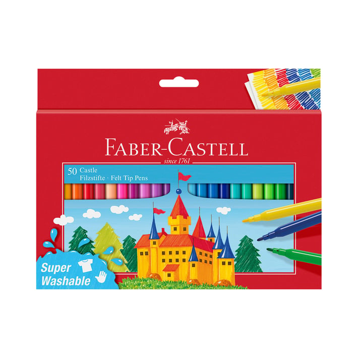 Faber-Castell Флумастери Замък, 50 цвята