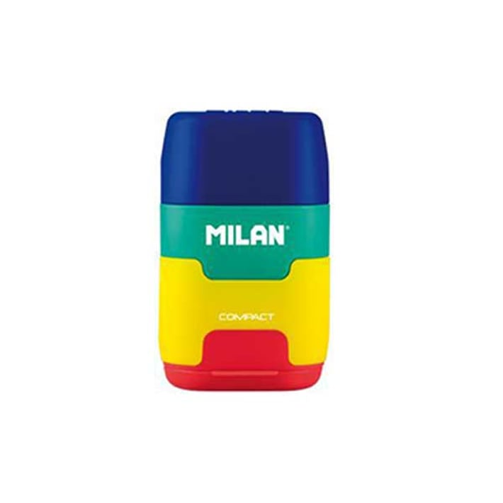 Milan Острилка Compact Mix, с гума, двойна, цвят асорти
