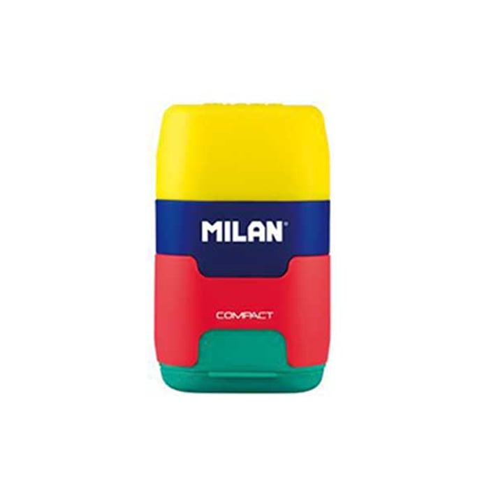 Milan Острилка Compact Mix, с гума, двойна, цвят асорти