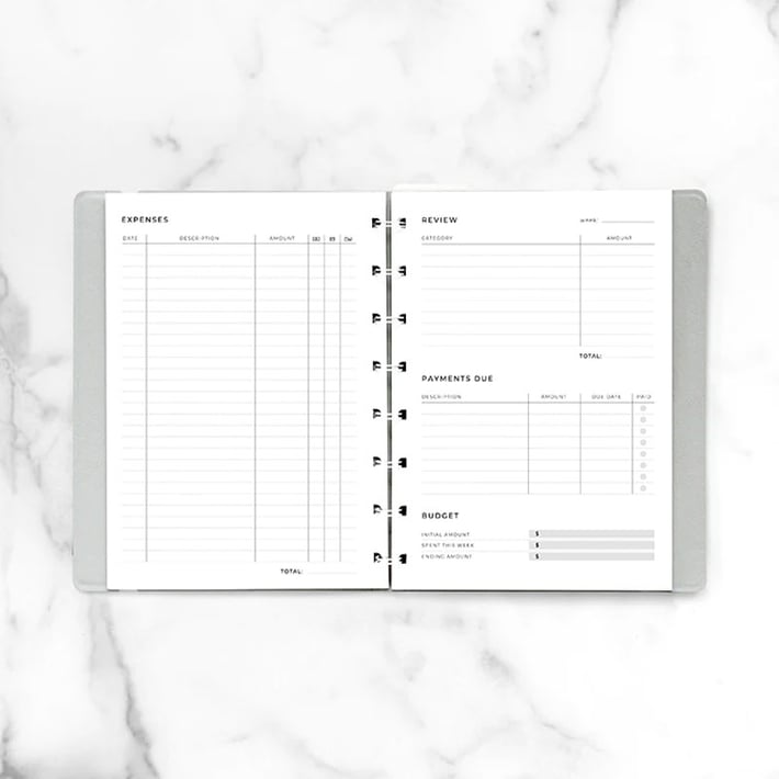 Filofax Пълнител за тефтер Minimal, A5, описване на разходи