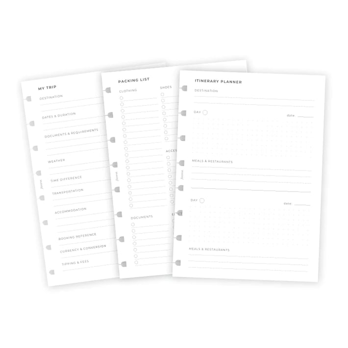 Filofax Пълнител за тефтер Minimal, А5, за пътуване