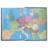 Календар-бележник Европа, с дати, A5, кожена подвързия, бордо
