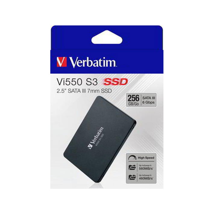 Verbatim Твърд диск VI550 S3, SSD, вътрешен, 2.5'', 256 GB