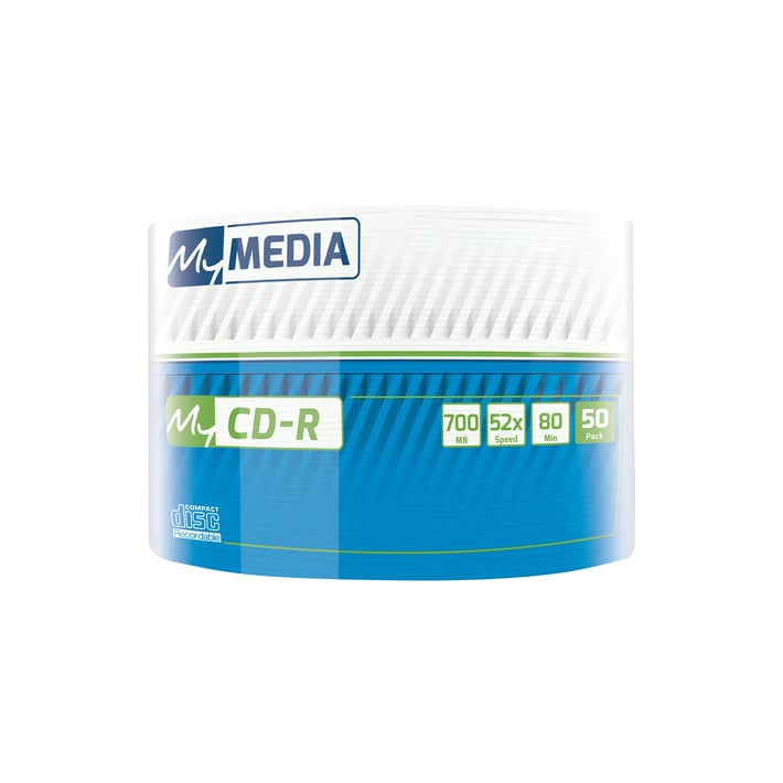 My Media CD-R, 700 MB, 52x, 50 броя, фолирани