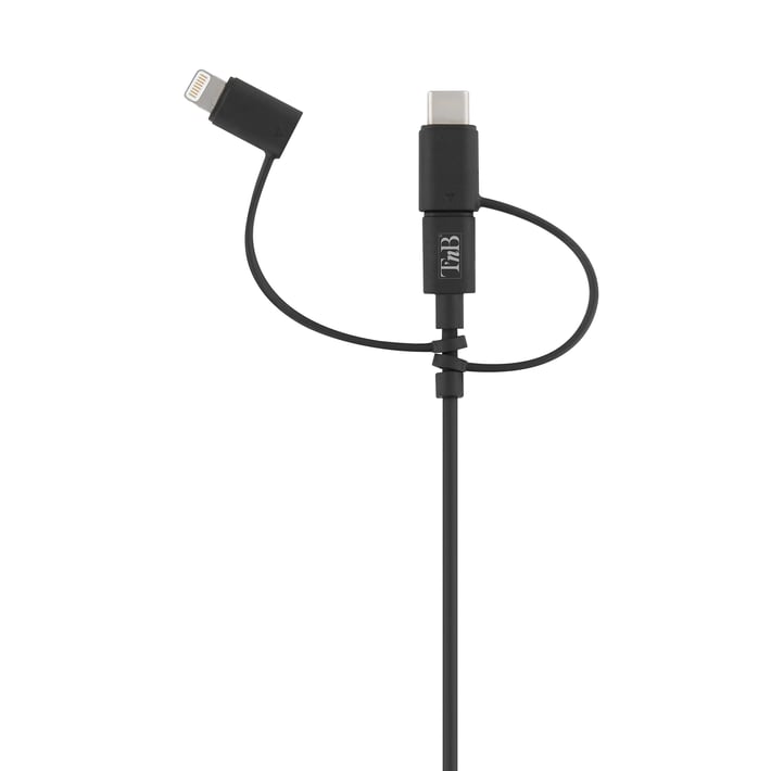 TNB Кабел 3 в 1 Lightning, с micro USB и USB type C, 1.5 m