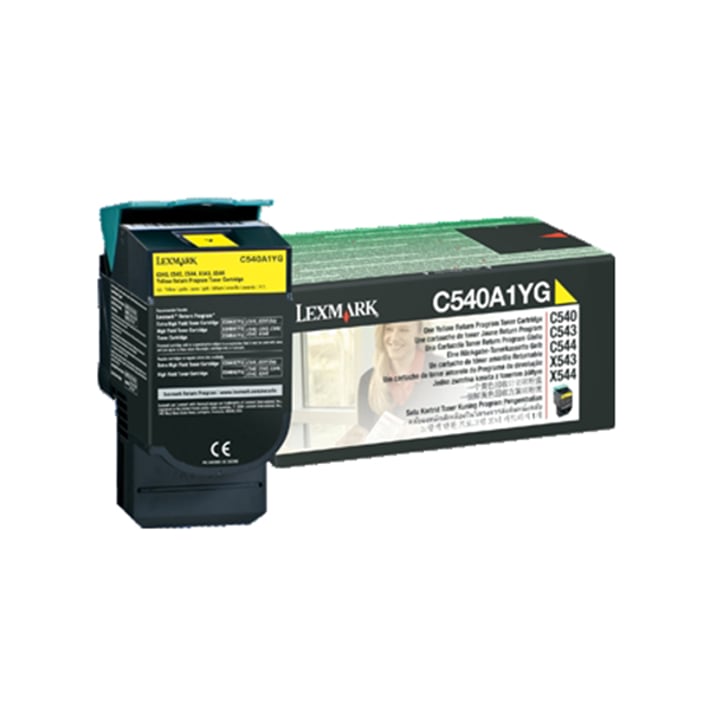 Lexmark Тонер C540A1YG, C540, 1000 страници/5%, Yellow