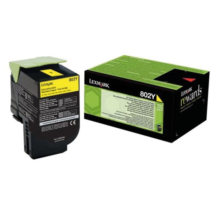 Lexmark Тонер 80C20Y0, 1000 страници/5%, Yellow