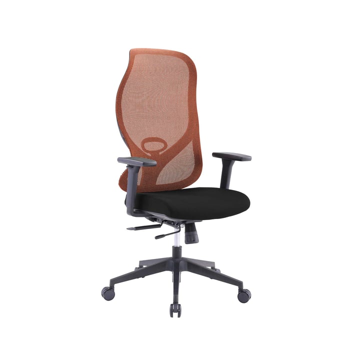 RFG Директорски стол STAR HB, черна седалка, оранжева облегалка