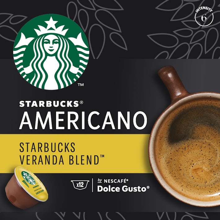 Nescafé Dolce Gusto Кафе капсула Starbucks, Americano Veranda, 12 броя