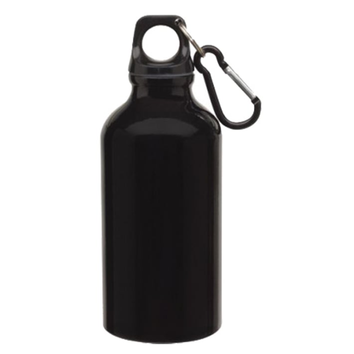 TOPS Бутилка Transit, алуминиева, с карабинер, 400 ml, черна