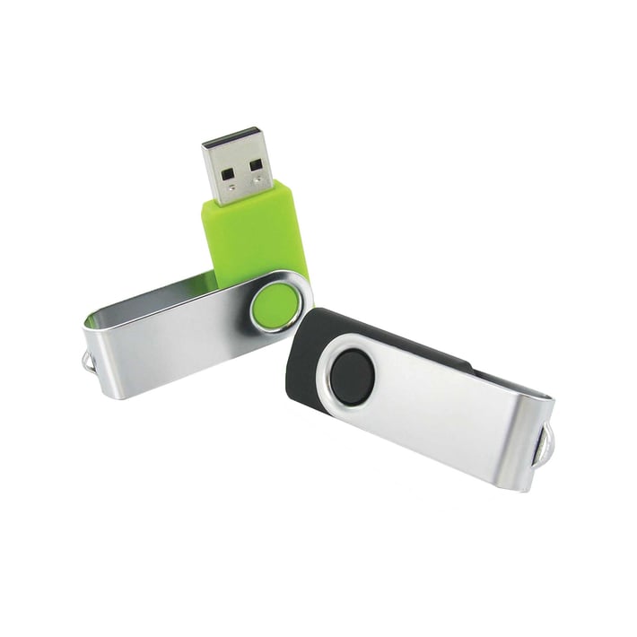 USB флаш памет Swivel, USB 2.0, 16 GB, без лого, черна