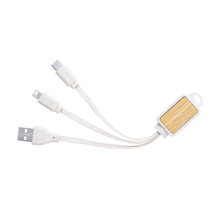 Korux Кабел 3 в 1 USB, Lightning, micro USB и USB type C