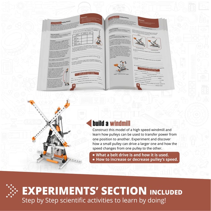 Engino Конструктор STEM Mechanics - Ролкови задвижвания