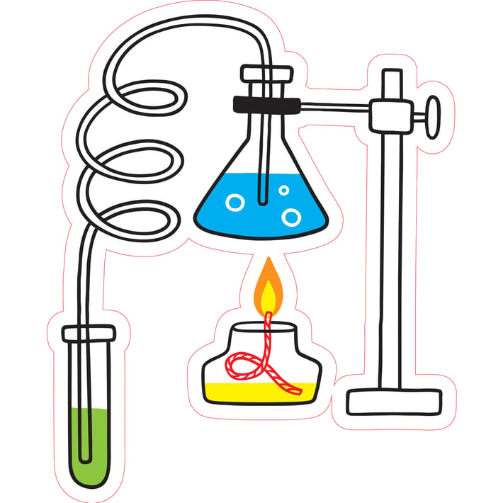 STEM Стикер, Природни науки - Химия, комплект H5, 50 cm, стикер 6