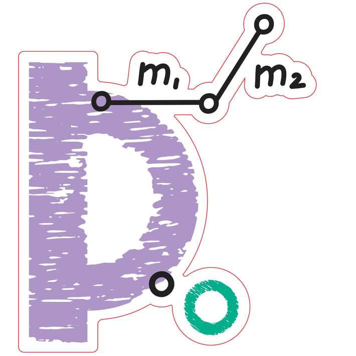 STEM Стикер, Математика и информатика - Математика, комплект D7, 100 cm, стикер 8