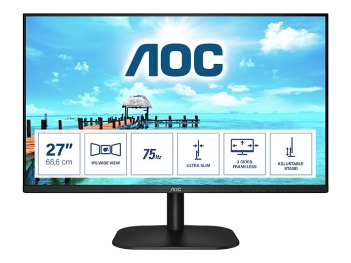 Acer Монитор 27B2H/EU, 27'', FullHD, IPS, 1920 x 1080, 250 cd/m2, 4 ms, HDMI, VGA, черен