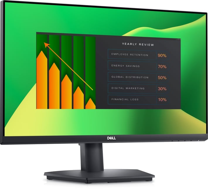 Dell Монитор E2423H, 23.8'', LED, 1920 x 1080, 250 cd/m2, 5 ms, VGA, черен