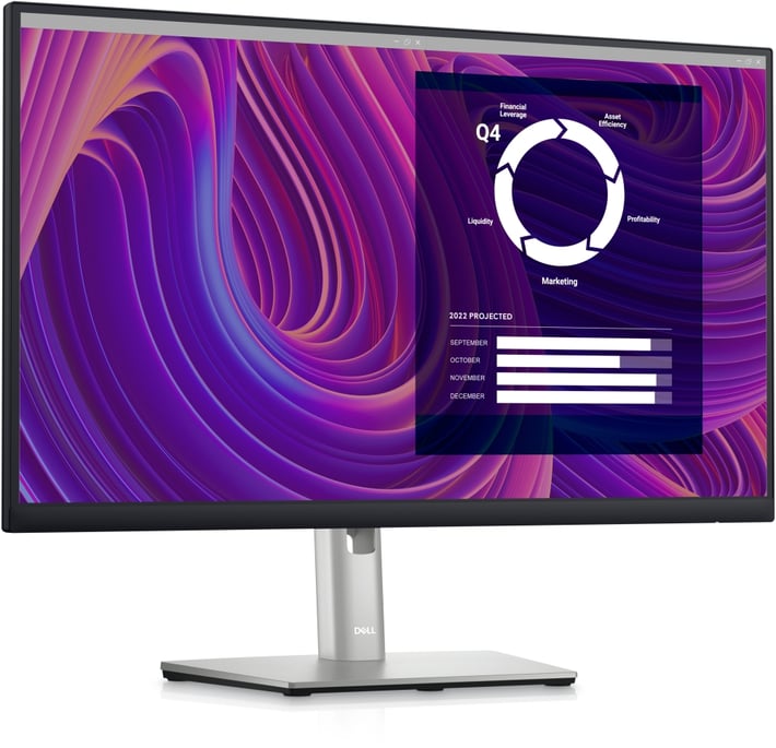 Dell Монитор P2423D, 23.8'', LED, 2560 x 1440, 300 cd/m2, 5 ms, HDMI, черен