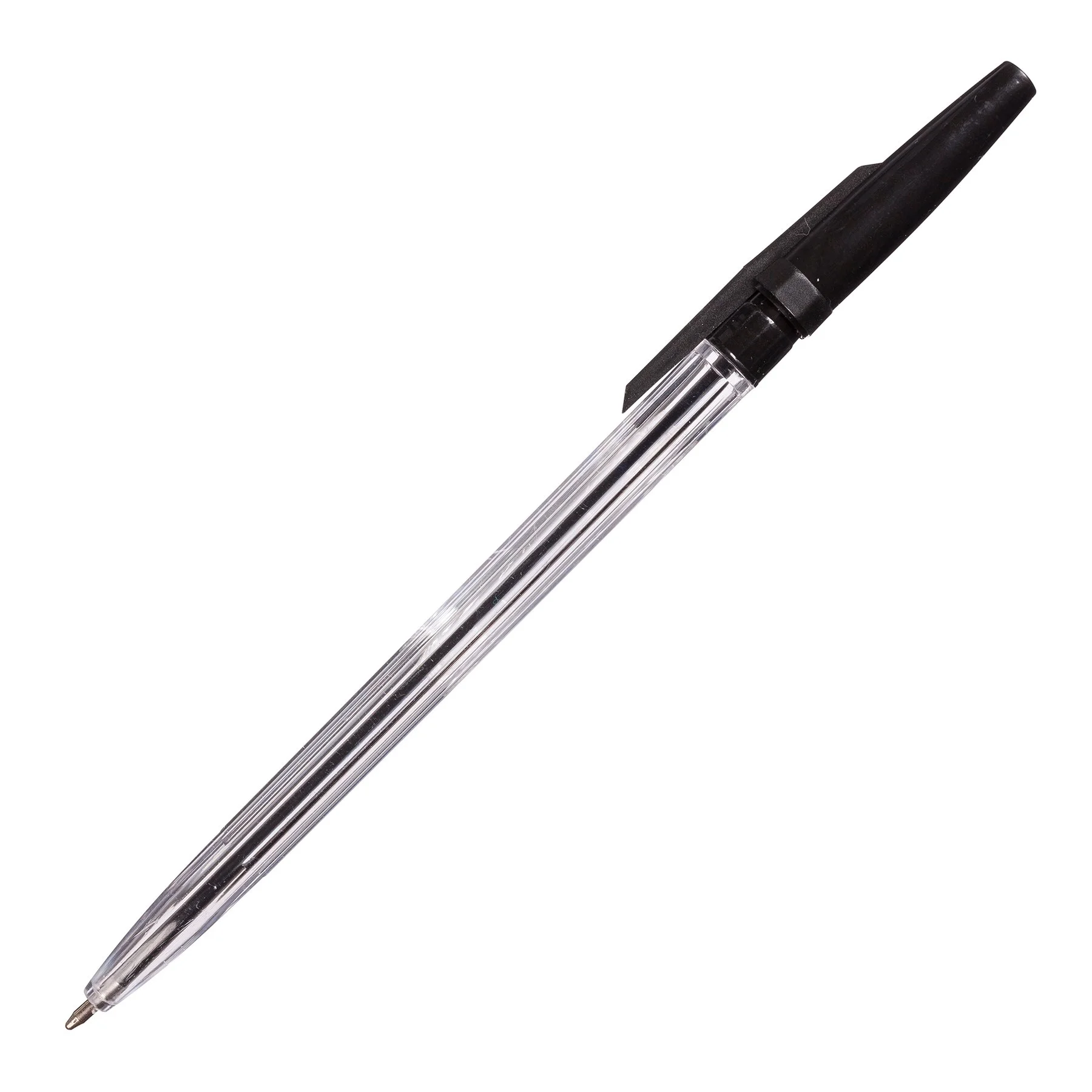 Beifa Ballpoint Pen, transparent body, black, 1 piece