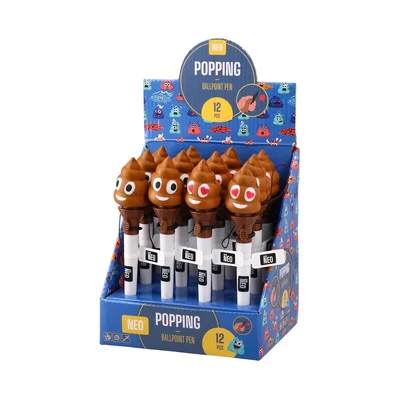 Sazio Popping Pen, emoji, 1.0 mm, assorted, 1 pc