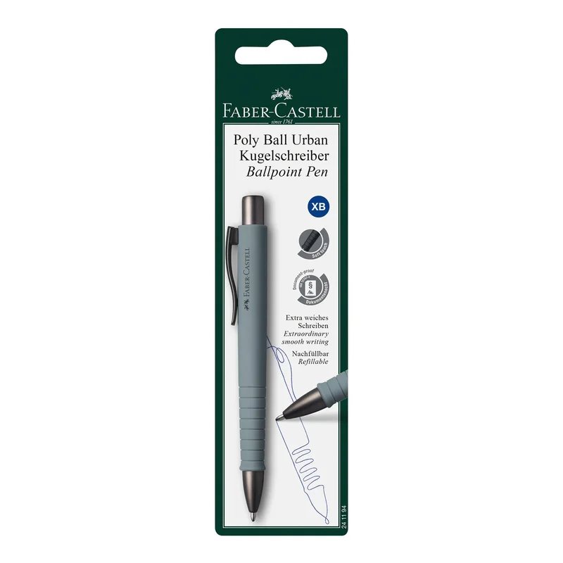 Faber-Castell Ballpoint Poly Ball Urban XB, automatic, stone gray