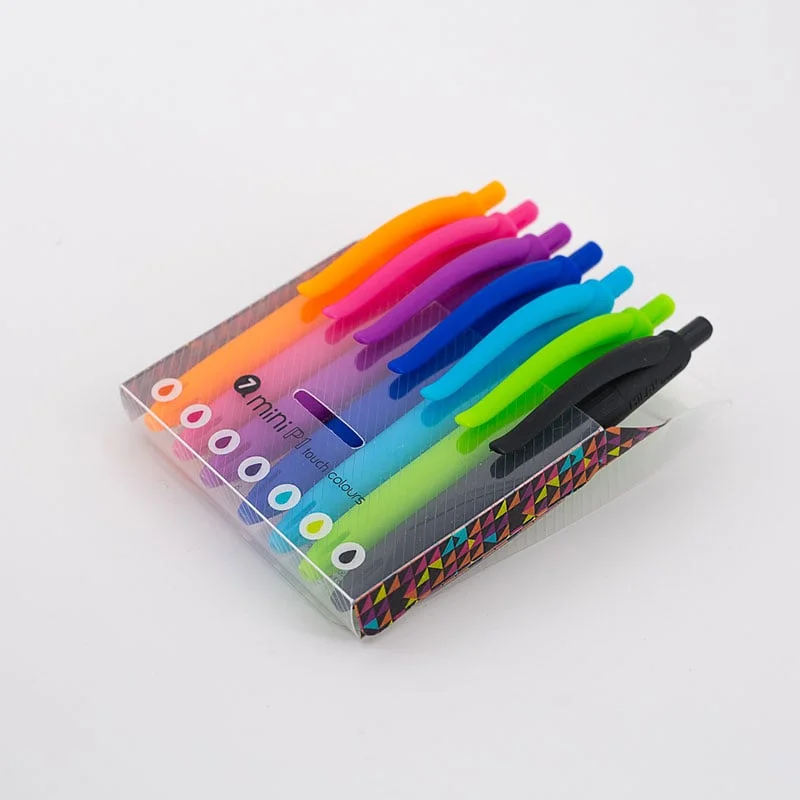 Milan Ballpoint Pen Mini P1 Touch, retractable, 1.0 mm, assorted, 7 pcs