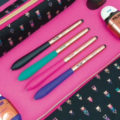 Milan Ballpoint Pen Stylus Copper, automatic, 1.0 mm, assorted colours, blue ink