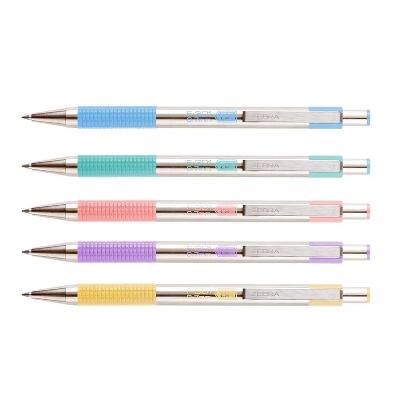 Zebra Химикалка F-301 Pastel, метална, 0.7 mm, лилава