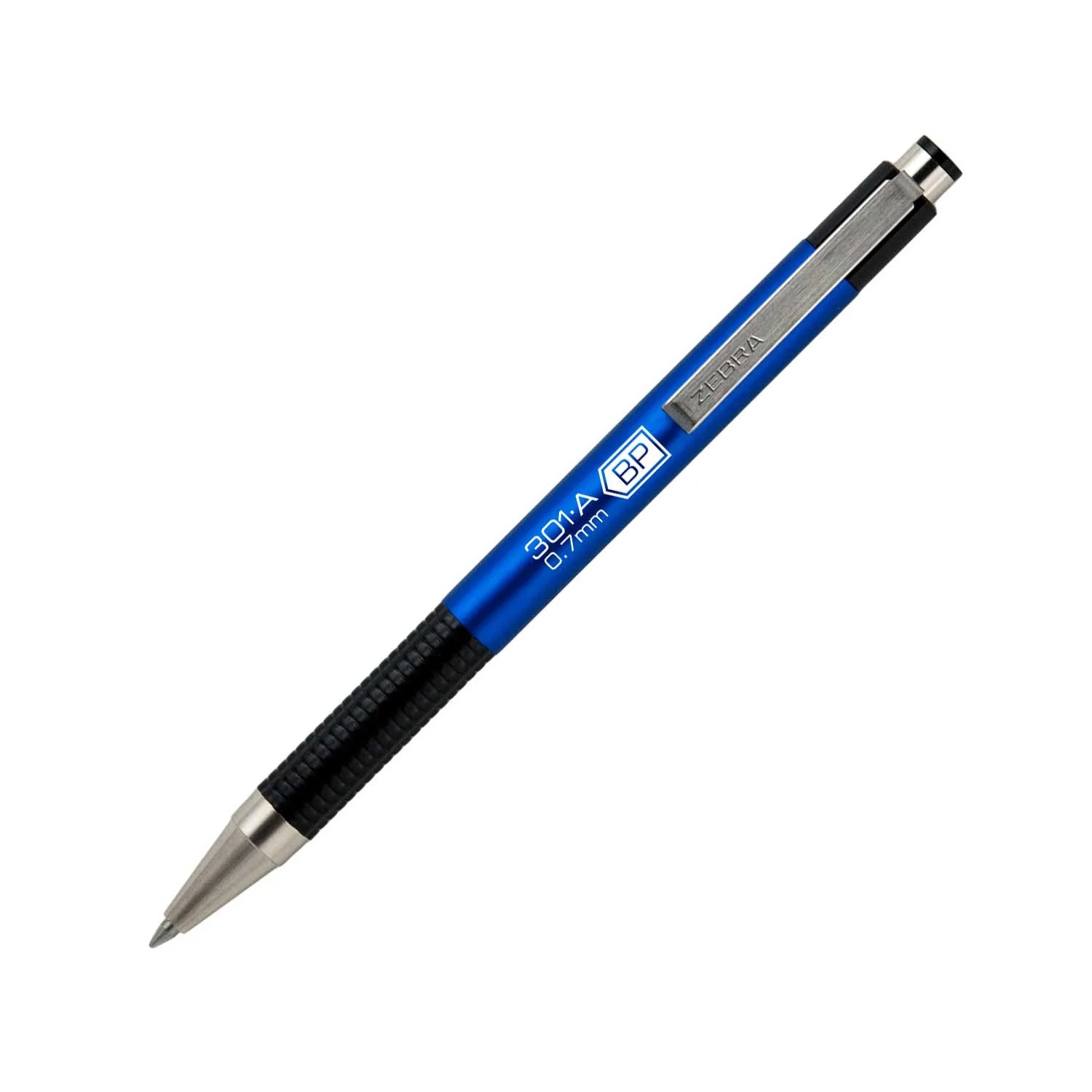 Zebra Ballpoint F-301A, aluminum, 0.7 mm, blue