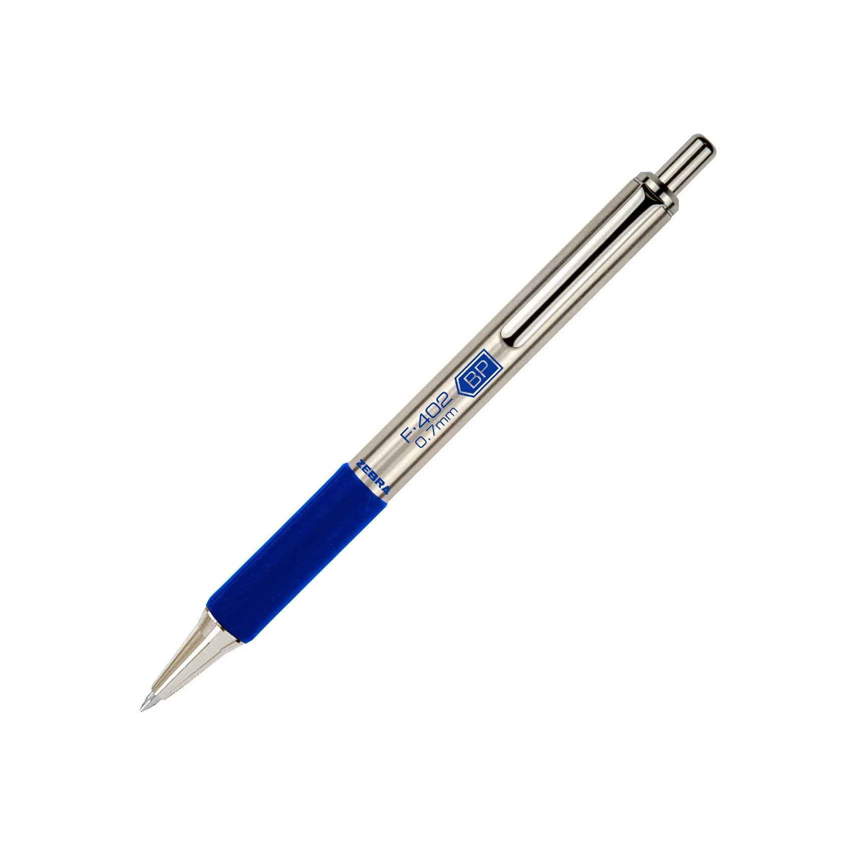 Zebra Pen F-402, metal, 0.7 mm, silver