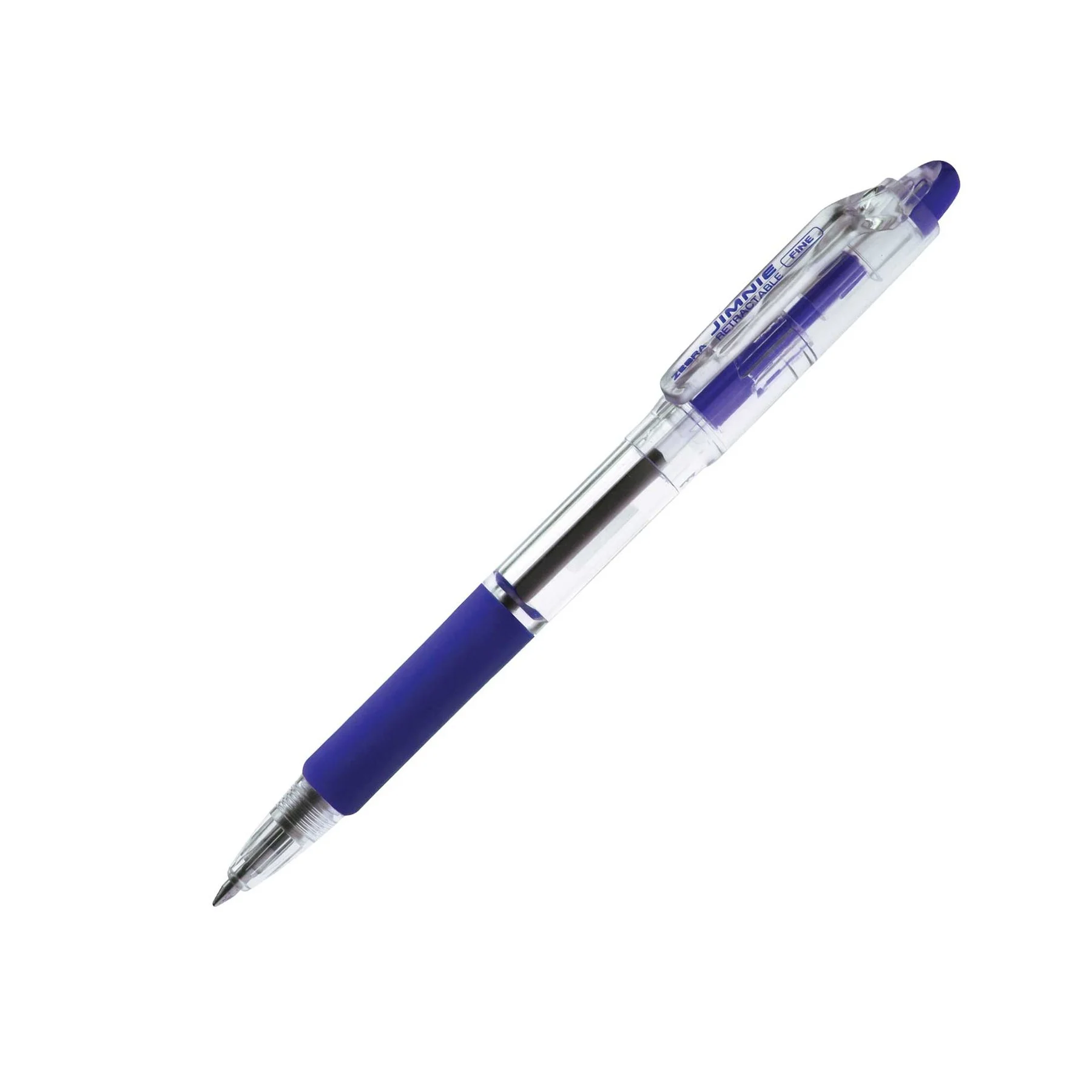 Zebra Ballpoint Jimnie, 0.7 mm, transparent, blue