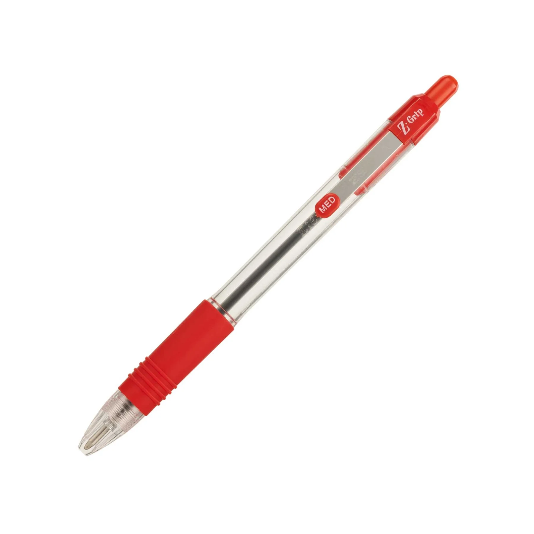 Zebra Pen Z-Grip, transparent, 1.0 mm, red