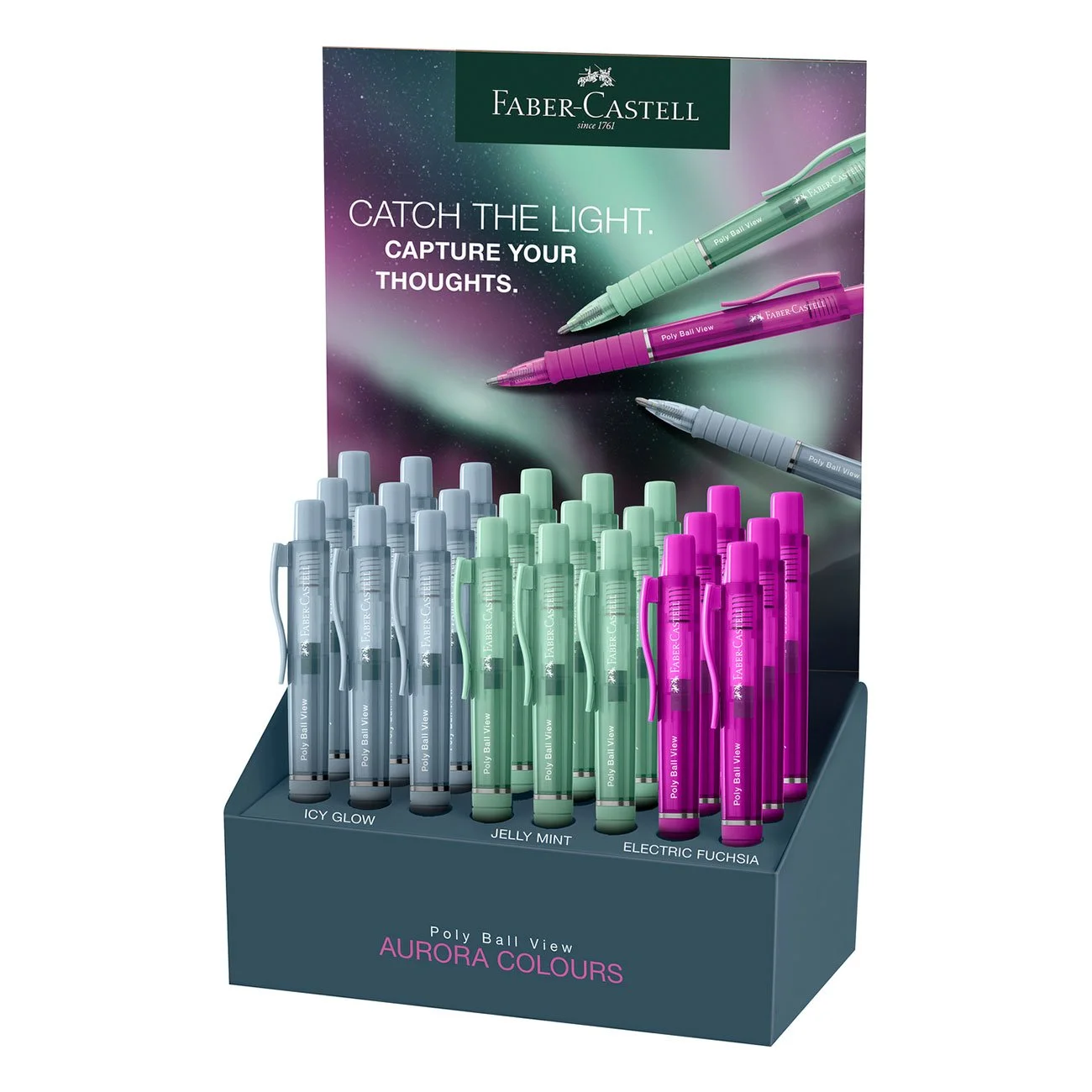 Faber-Castell Poly Ball View ballpoint pen, 24 pieces in display