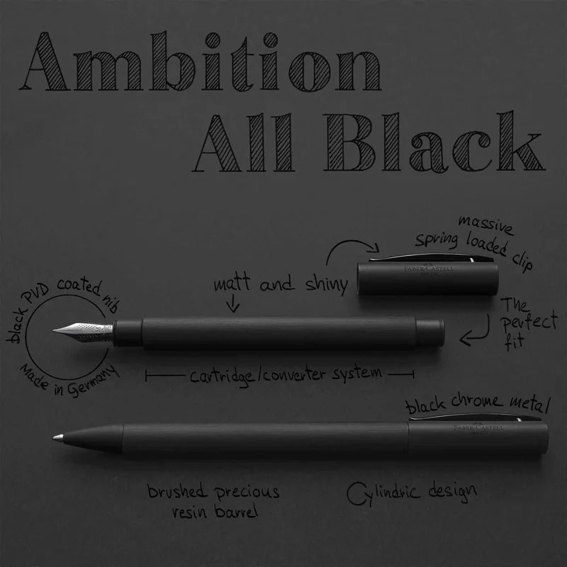 Faber-Castell Химикалка Ambition All, B, черна