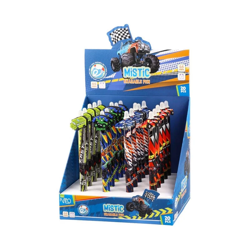 Sazio Mistic Erasable Pen, vehicles, 0.5 mm, assorted, 1 pc