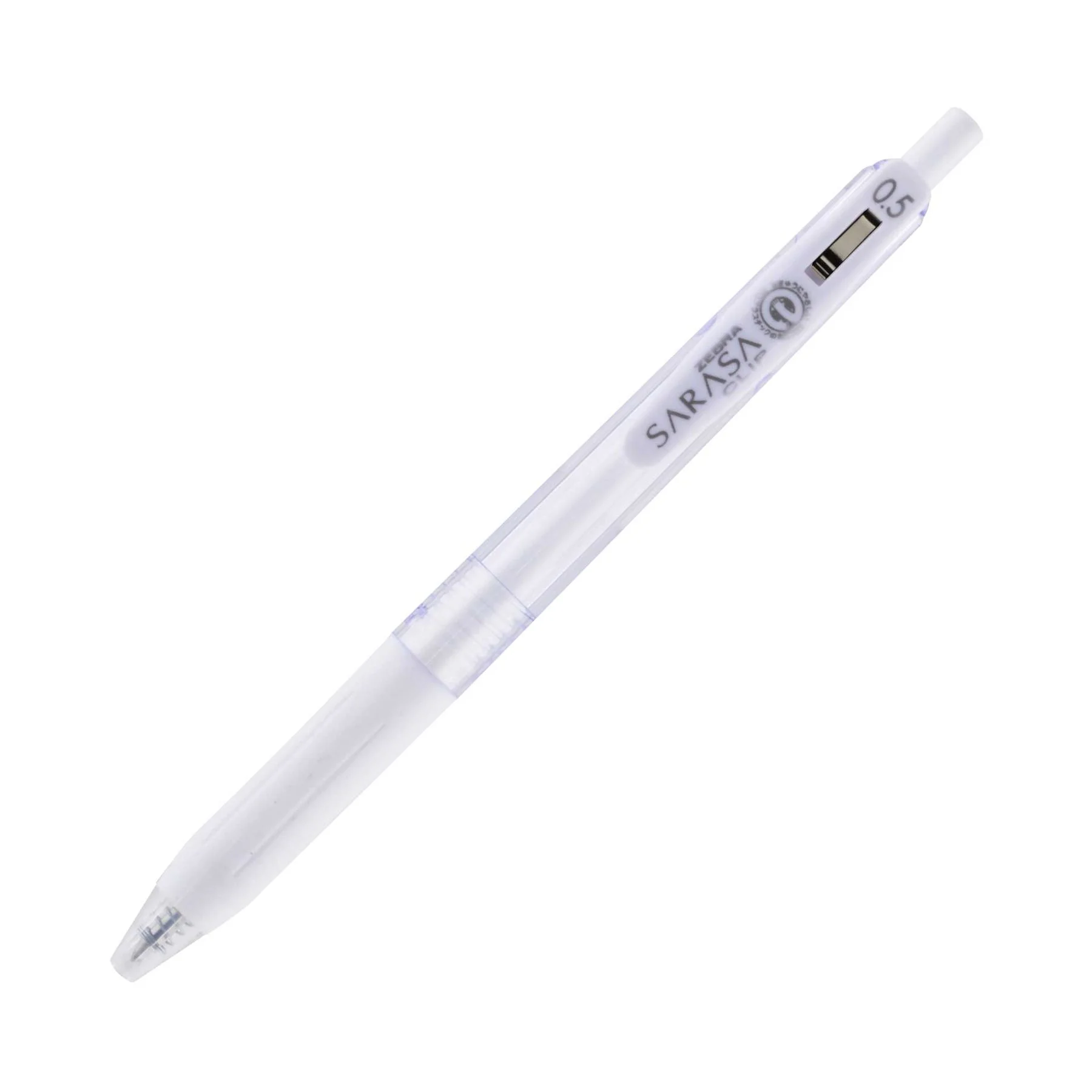 Zebra Gel Roller Sarasa Clip Milk, Retractable, 0.5 mm, Milky White