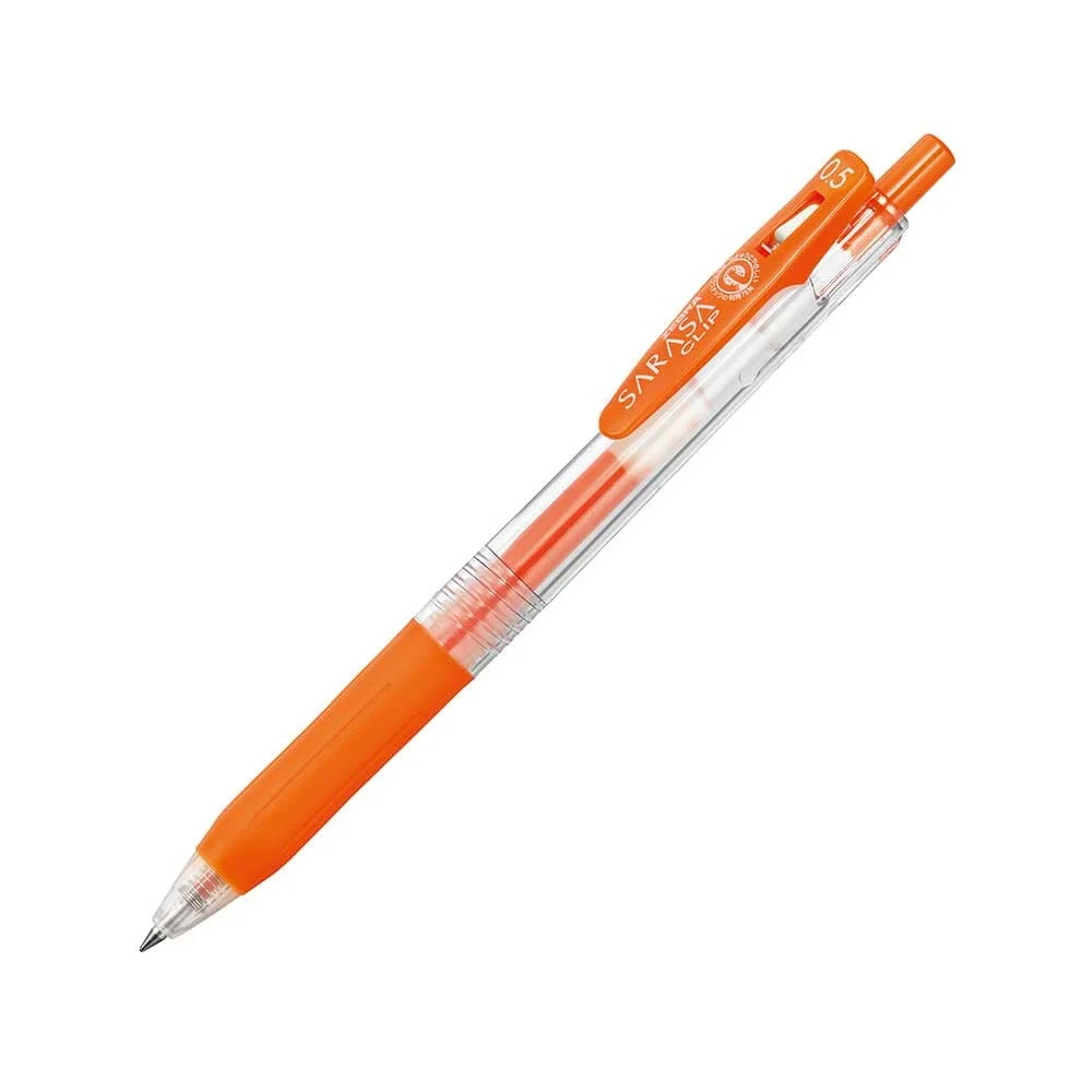 Zebra Gel Roller Sarasa Clip, retractable, 0.5 mm, red-orange