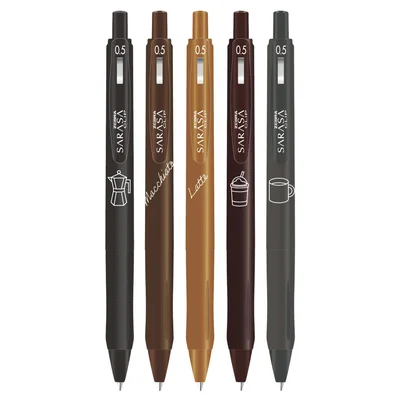 Zebra Гел ролер Sarasa Clip Coffee, 0.5 mm, 5 цвята