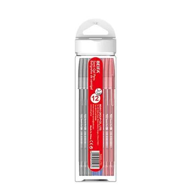 Beifa Gel roller TA600A-V701, 0.7 mm, 3 colors x 4 pcs