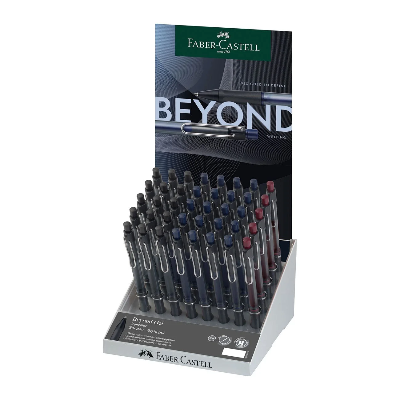 Faber-Castell Beyond gel pen, 0.7 mm, assorted, 40 pcs in display