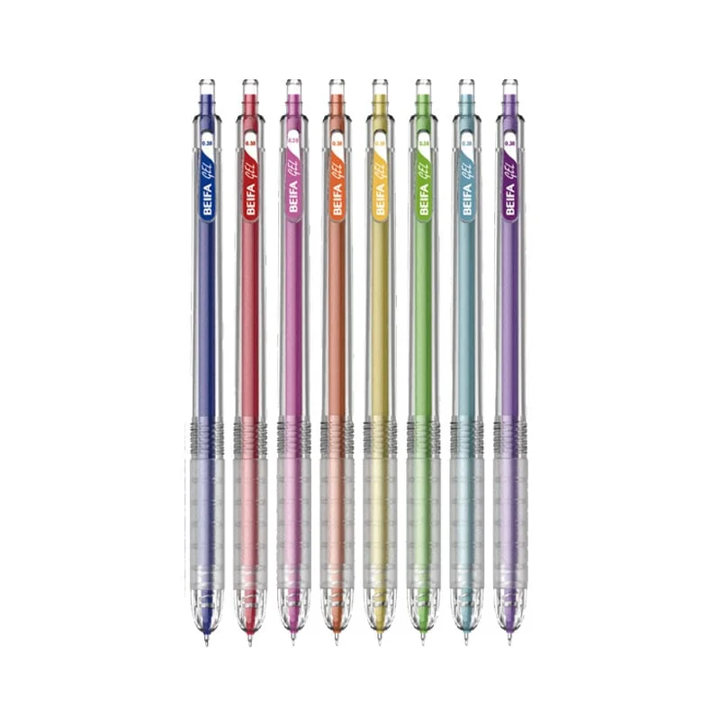Beifa gel roller GP806-V501, retractable, 0.5 mm, 8 colours