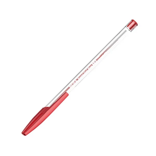 Beifa gel roller TA608-03B7, with cap, 0.7 mm, transparent, red
