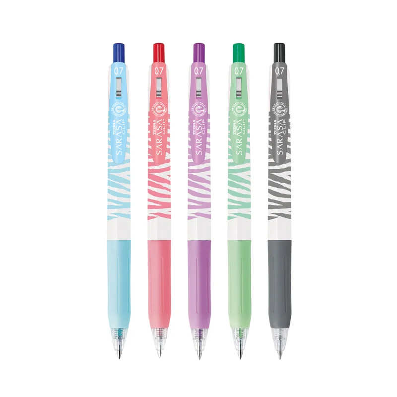 Zebra Гел ролер Pastel Stripes, 0.7 mm, червен