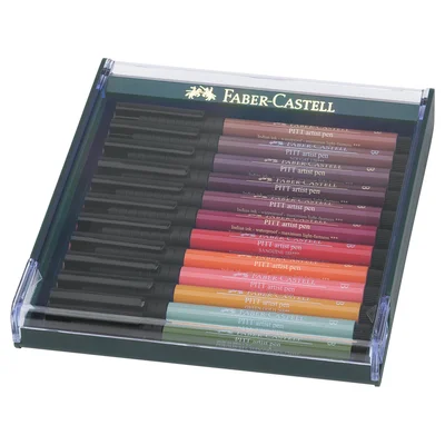 Faber-Castell Pitt Artist brush pens, Earth, 12 colors