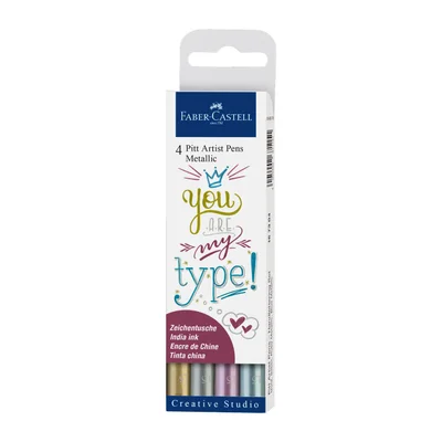 Faber-Castell Marker Pitt Artist, Creative Studio, metallic, 4 colors