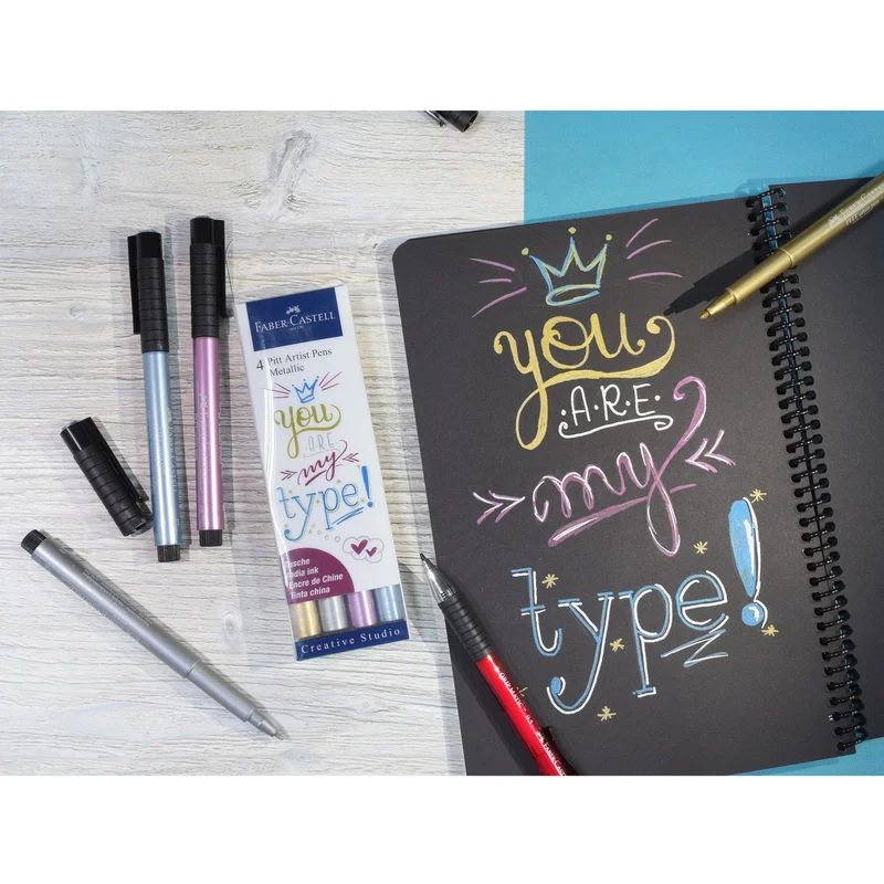 Faber-Castell Marker Pitt Artist, Creative Studio, metallic, 4 colors