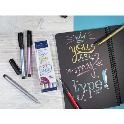 Faber-Castell Marker Pitt Artist, Creative Studio, metallic, 4 colors