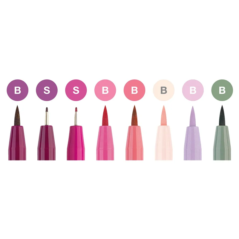 Faber-Castell Pitt Artist Brush Marker, 8 colors, pink