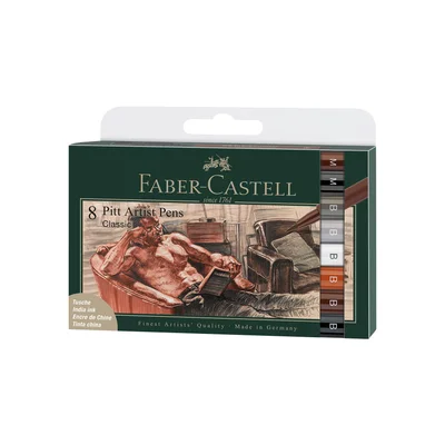 Faber-Castell Brush marker Pitt Artist, classic, 8 pcs