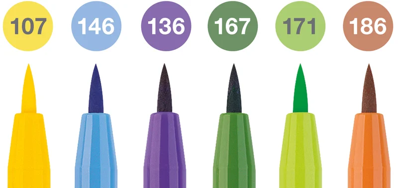 Faber-Castell Brush marker Pitt Artist, summer, 6 pcs